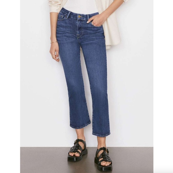 Frame Le Crop Mini Boot Jeans in Somerset - Picture 1 of 11